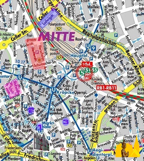 Map of Hannover Center